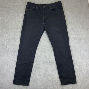 Levis 522 Jeans Mens 36x32 (Fits 36x30) Black‎ Tapered Slim Fit Stretch Denim